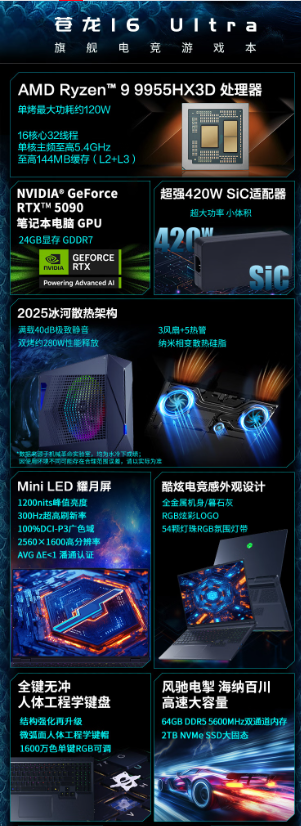 旗舰性能与水冷加持的终极选择，机械革命苍龙16 Ultra系列游戏本解析