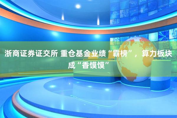 浙商证券证交所 重仓基金业绩“霸榜”，算力板块成“香馍馍”